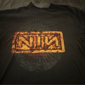 Nine Inch Nails 'The Downward Spiral' Short Sleeve Tee - Black/Yellow